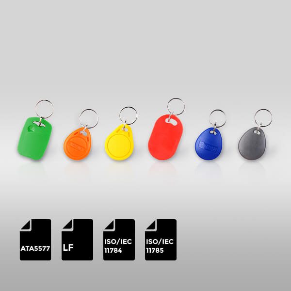 Compact ATA5577 RFID Key-Fob Tag for secure identification and asset tracking