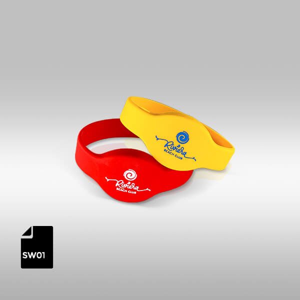 Durable RFID Silicone Wristband SW01 for secure identification and management