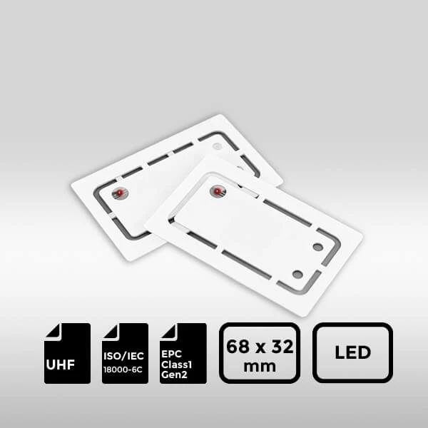 UHF LED Tag PVC for instant scan feedback in retail and laundry