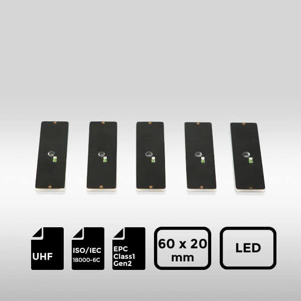 UHF On Metal LED Tag for secure tracking on metal surfaces