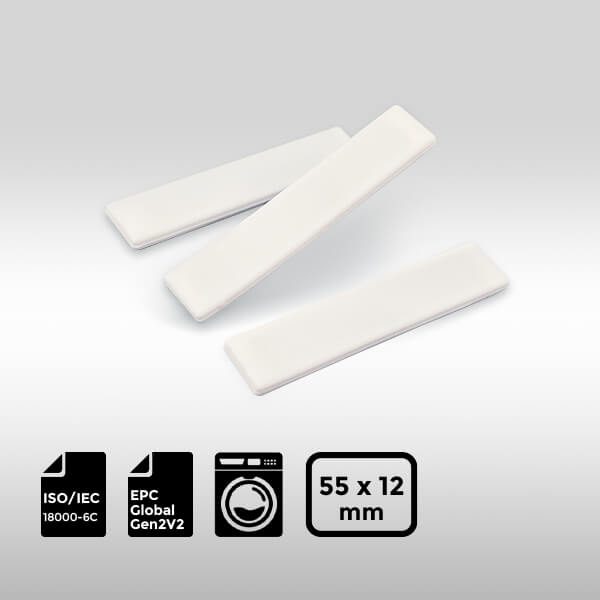 Durable flexible Silicone RFID Laundry Tag Impinj Monza 4QT