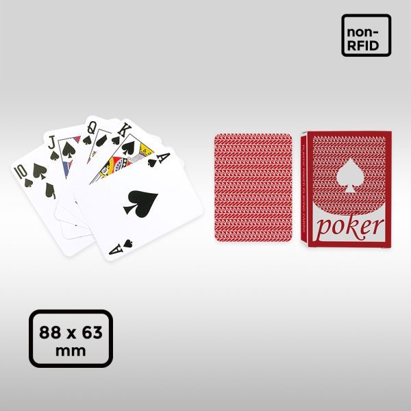 High-quality non-RFID PVC playing cards for extended use.
