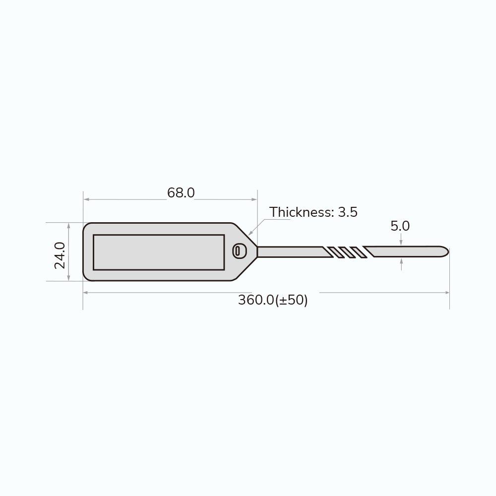 使い捨て RFID ケーブル タイ タグ AN-6824