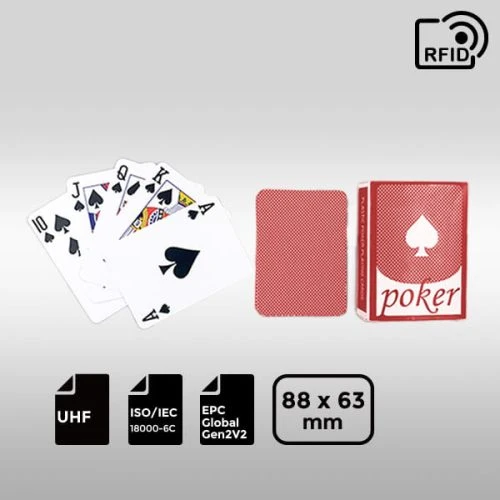 UHF RFID PVC playing cards with IMPINJ Monza 4QT