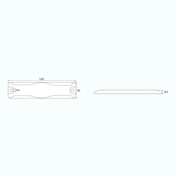 High Protecting On Metal UHF RFID Tag dimensions drawing