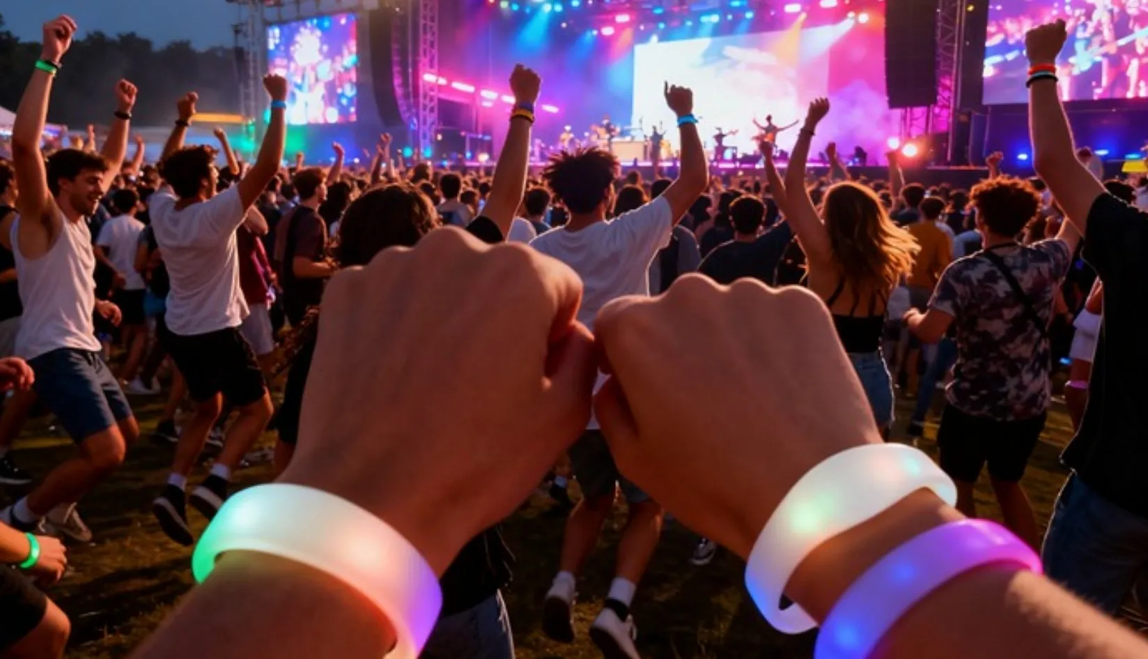 NFC LED Wristbands for Events NFC LED wristbands for events with synchronized lighting and contactless features